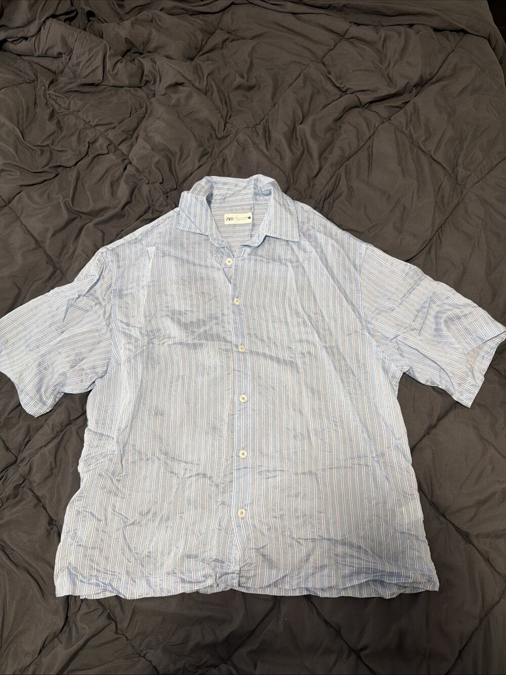 zara shirt men medium Blue